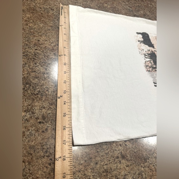 Lily & Lottie Cow Grid Graphic Tee White Short Sleeve Womens Size Small - Picture 10 of 10